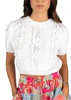 Sincerely Ours Selfie Knit Crop Sweater Top In White In White