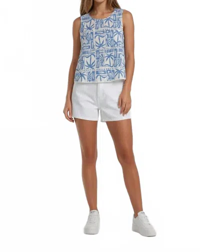 Sincerely Ours Sleeveless Madison Tank Top In Tide Tile In Blue