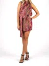 Sincerely Ours Sleeveless Mini Dress In Wavy Stripes
