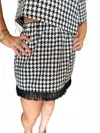 Sincerely Ours Sloanne Skirt In Black Tweed In Multi