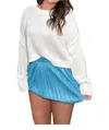 Sincerely Ours Snake Mini Skirt In Blue In Blue