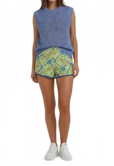 Sincerely Ours Tabitha Patterned Short In Almafi Bloom In Multi