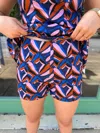 Sincerely Ours Tabitha Tile Shorts In Abstract Tile In Multi