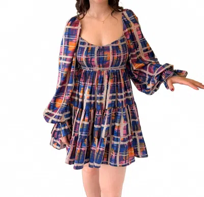 Sincerely Ours Tessa Plaid Mini Dress In Multicolor