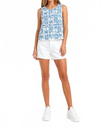 Sincerely Ours Tide Tile Madison Tank In Blue/white