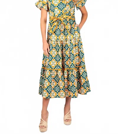 Sincerely Ours Tide Tile Maxi Dress In Multi