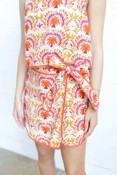 Sincerely Ours Tilly Wrap Skort In Palma Rosa In Multi