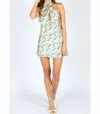 Sincerely Ours Valentina Halter Mini Dress In Multi In Multi