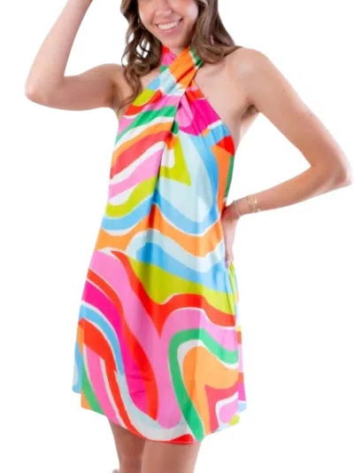 Sincerely Ours Victoria Mini Dress In Wave Party In Multi
