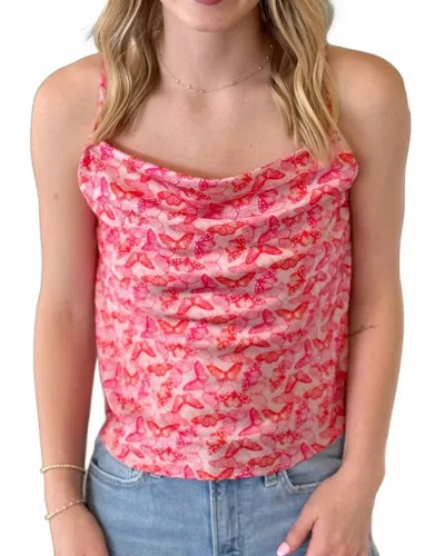 Sincerely Ours Weston Tank In Bright Butterflies In Pink
