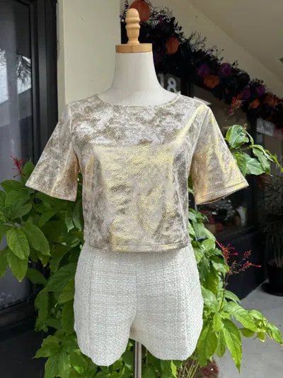 Sincerely Ours Women's Helena Tweed Shorts In White In Multi