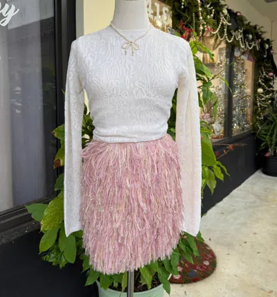 Sincerely Ours Women's Petra Feather Skirt In Pink