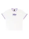 Sinclair 3d Logo Ringer White Purple T-shirt In White