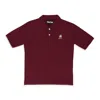 Sinclair Boucle Burgundy Polo Shirt In Red