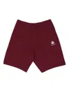 Sinclair Burgundy Boucle Shorts In Multi