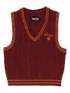 Sinclair Daisy Lane Burgundy Vest In Red