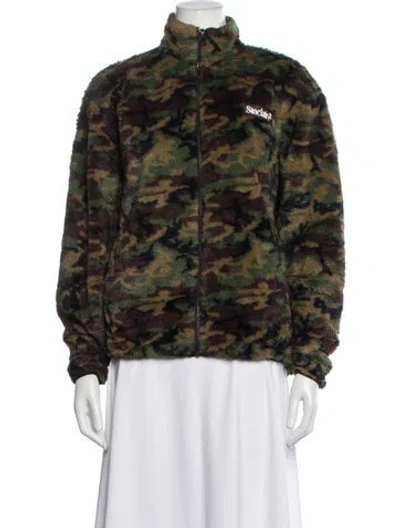 Pre-owned Sinclair Camouflage Print Jacket In Green