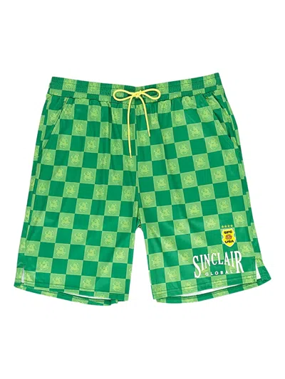 SINCLAIR CHECKERED TRACK SHORTS