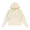 Sinclair Cream Basic Zip Hoodie In Neutral