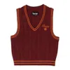 Sinclair Daisy Lane Burgundy Vest In Brown