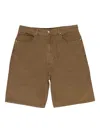Sinclair Brown Wash Brown Jean Shorts In Brown