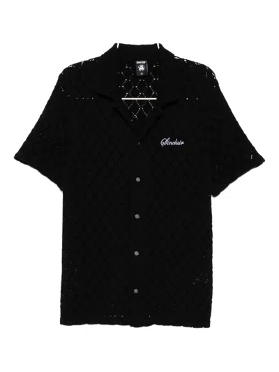 SINCLAIR DIAMOND-PATTERN KNITTED SHIRT