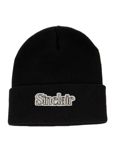 Pre-owned Sinclair Embroidered Beanie Hat W/tags In Black