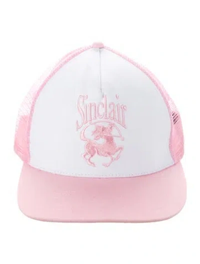 Pre-owned Sinclair Escargot Trucker Hat In Pink/white