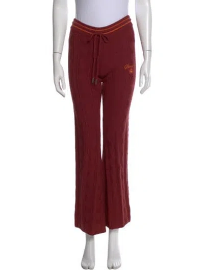 Pre-owned Sinclair Flared Pants In Red