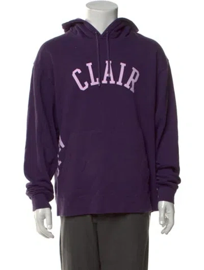 Pre-owned Sinclair Graphic Print Crew Neck Hoodie In Purple