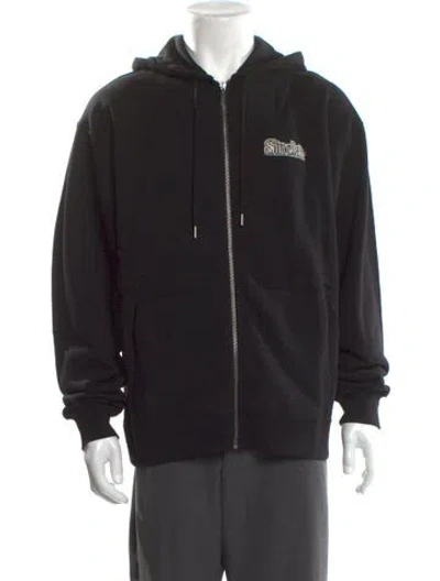 Pre-owned Sinclair Graphic Print Crew Neck Hoodie W/ Tags In Black