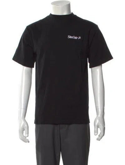 Pre-owned Sinclair Graphic Print Crew Neck T-shirt In Black