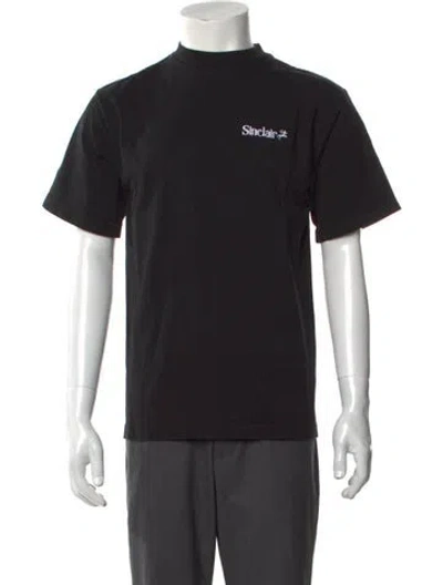 Pre-owned Sinclair Graphic Print Crew Neck T-shirt In Black