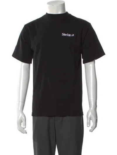 Pre-owned Sinclair Graphic Print Crew Neck T-shirt In Black