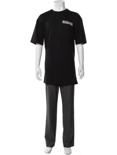 Pre-owned Sinclair Graphic Print Crew Neck T-shirt In Black