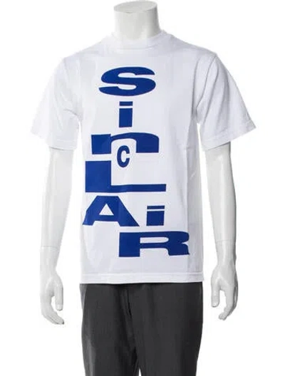 Pre-owned Sinclair Graphic Print Crew Neck T-shirt W/ Tags In White