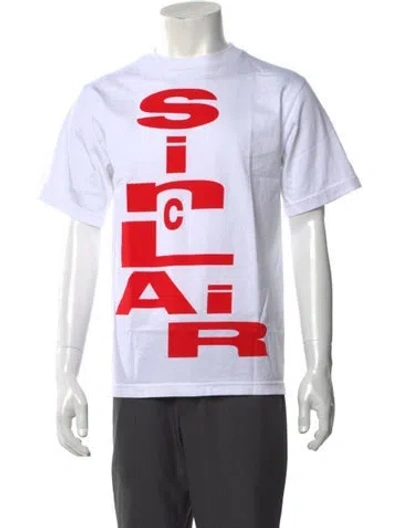 Pre-owned Sinclair Graphic Print Crew Neck T-shirt W/ Tags In White