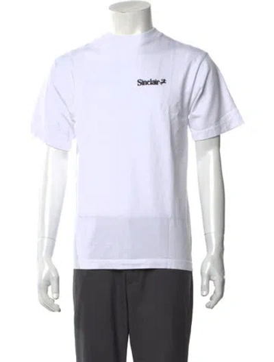 Pre-owned Sinclair Graphic Print Crew Neck T-shirt In White
