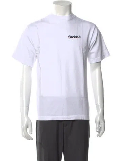 Pre-owned Sinclair Graphic Print Crew Neck T-shirt In White
