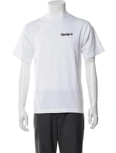 Pre-owned Sinclair Graphic Print Crew Neck T-shirt In White