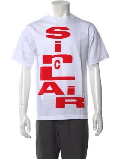 Pre-owned Sinclair Graphic Print Crew Neck T-shirt In White