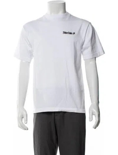 Pre-owned Sinclair Graphic Print Crew Neck T-shirt In White