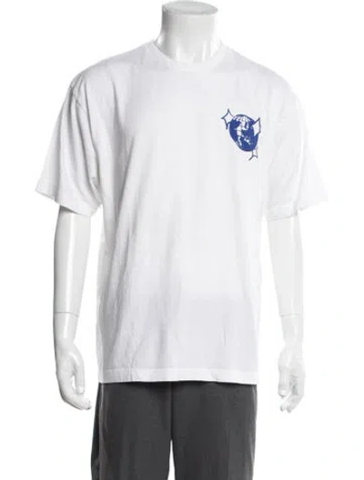 Pre-owned Sinclair Graphic Print Crew Neck T-shirt In White