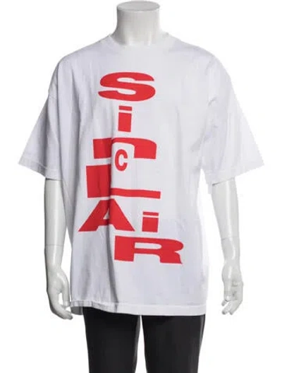 Pre-owned Sinclair Graphic Print Crew Neck T-shirt In White