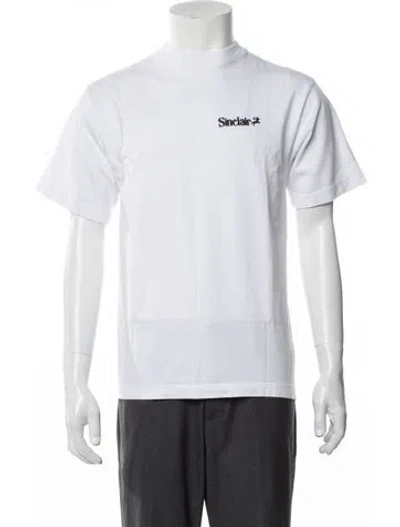 Pre-owned Sinclair Graphic Print Crew Neck T-shirt In White