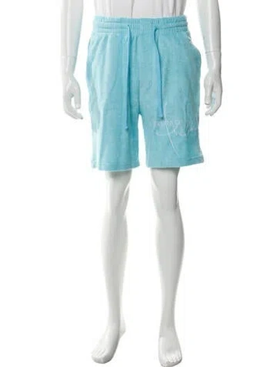 Pre-owned Sinclair Graphic Print Jogger Shorts W/ Tags In Blue