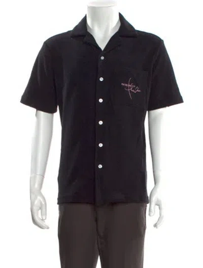 Pre-owned Sinclair Graphic Print Short Sleeve Shirt In Black