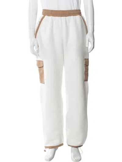 Pre-owned Sinclair Graphic Print Sweatpants In White