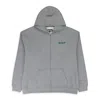 Sinclair Heather Grey Zip Up Essential Hoodie In Gray