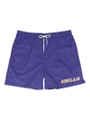 Sinclair Logo-print Drawstring Shorts In Purple